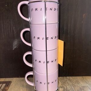 Stackable Lavender Friends Mugs with Stand
